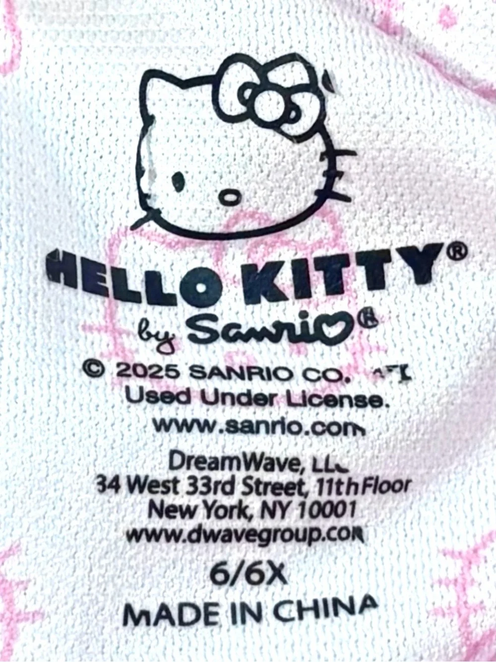 Hello Kitty by Sanrio Girls Swimsuit Pink Striped One‑Piece S 6/6X EUC